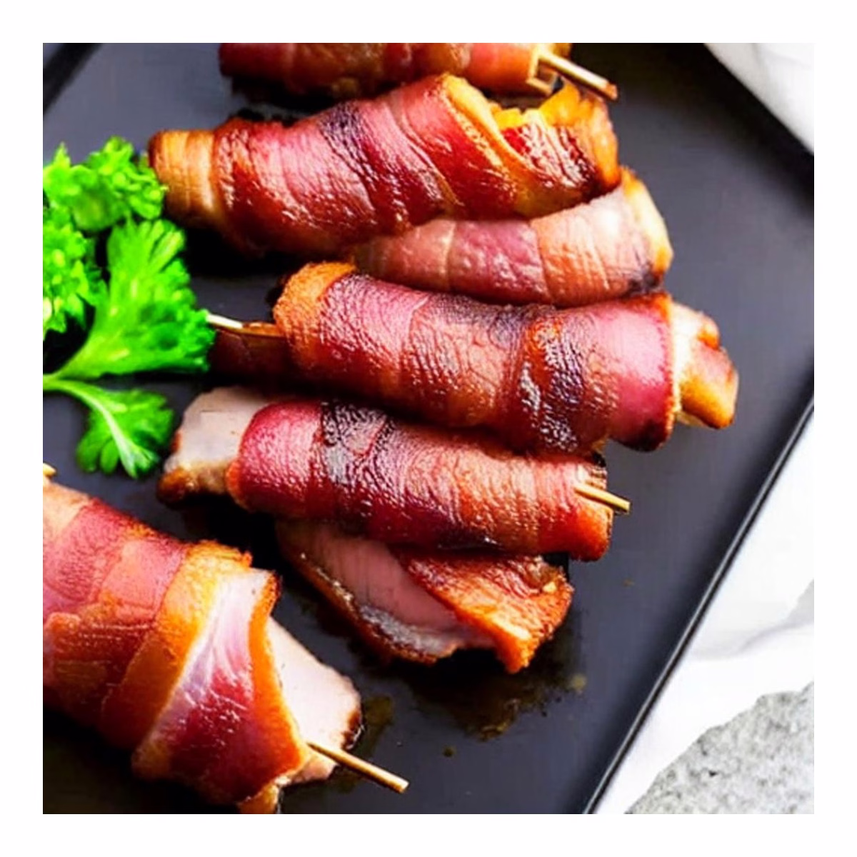Air Fryer Bacon Wrapped Pork Tenderloin