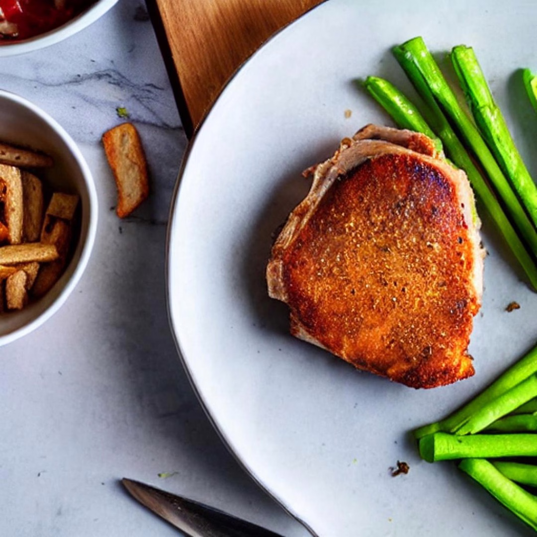 Air Fryer Shake Bake Pork Chops