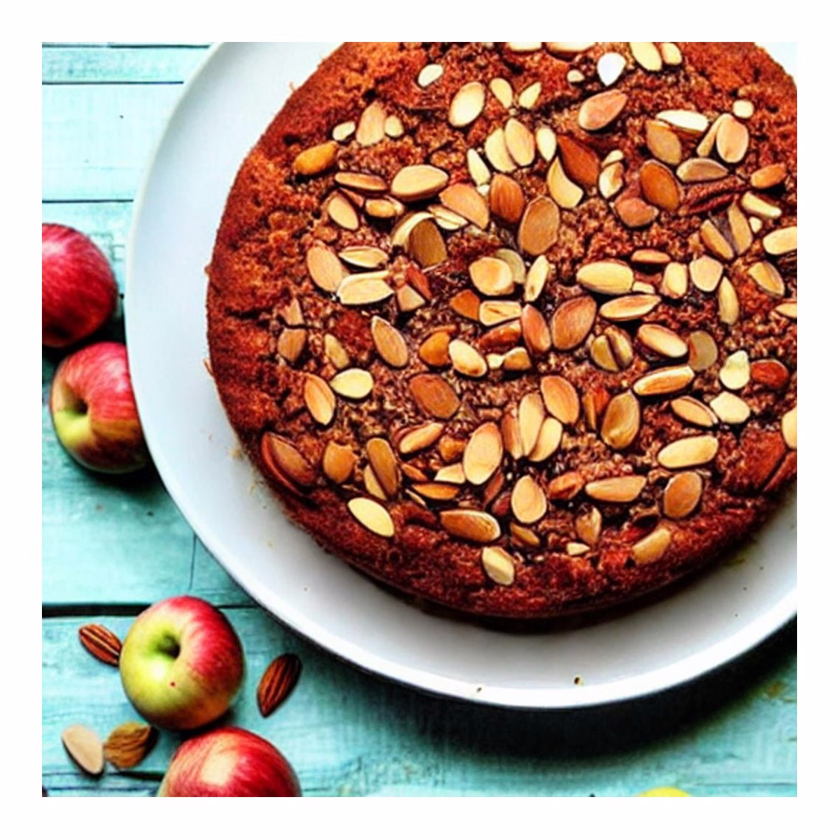 Apple Cake Topped With Almonds Recipe - Image 2