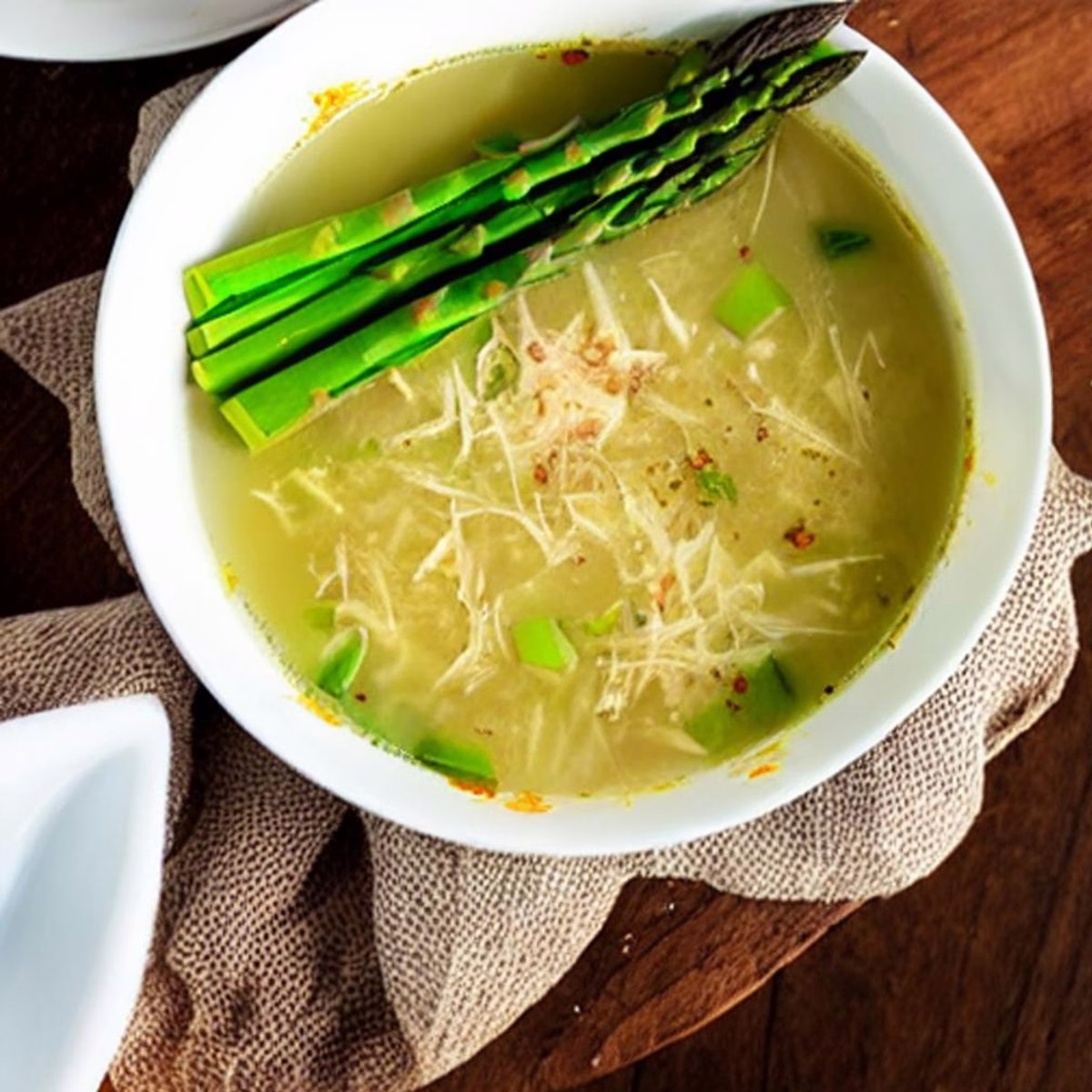 Asparagus Crab Egg Drop Soup Recipe