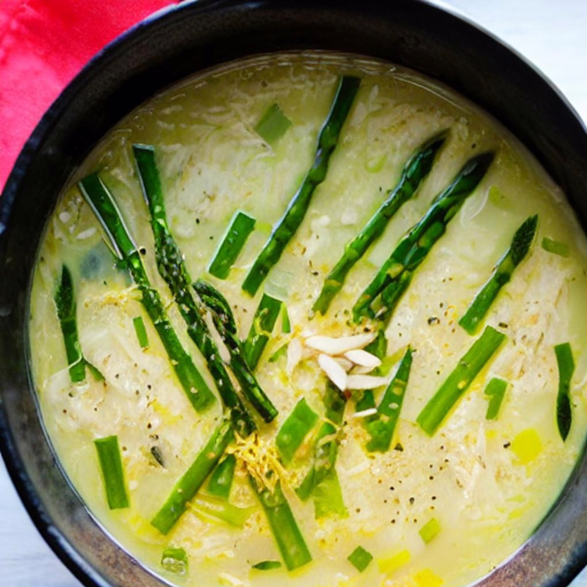 Asparagus Crab Egg Drop Soup Recipe - Image 1