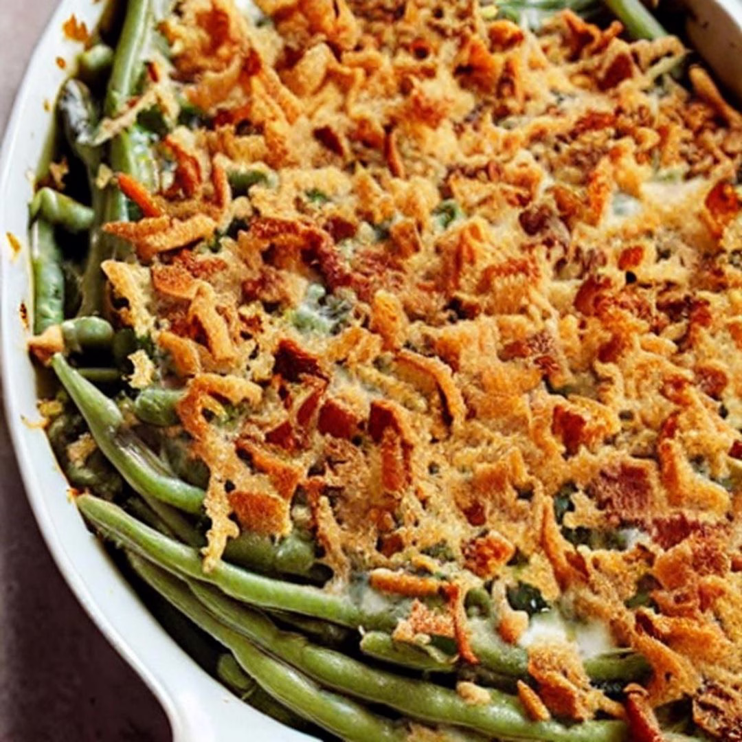 Bacon Cheddar Green Bean Casserole - Image 1