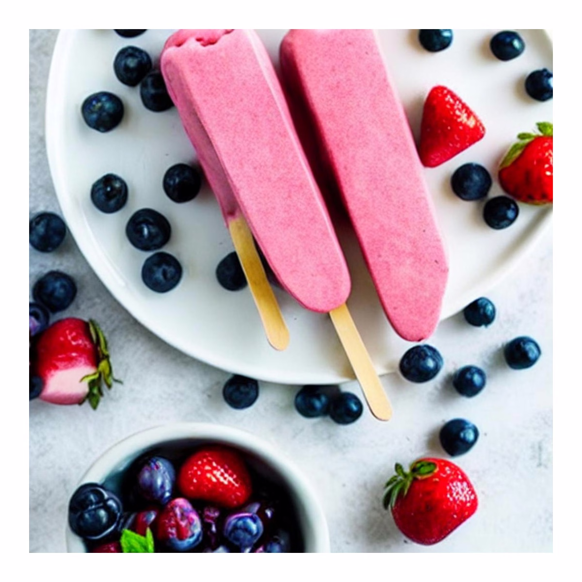 Berry Parfait Greek Yogurt Popsicles