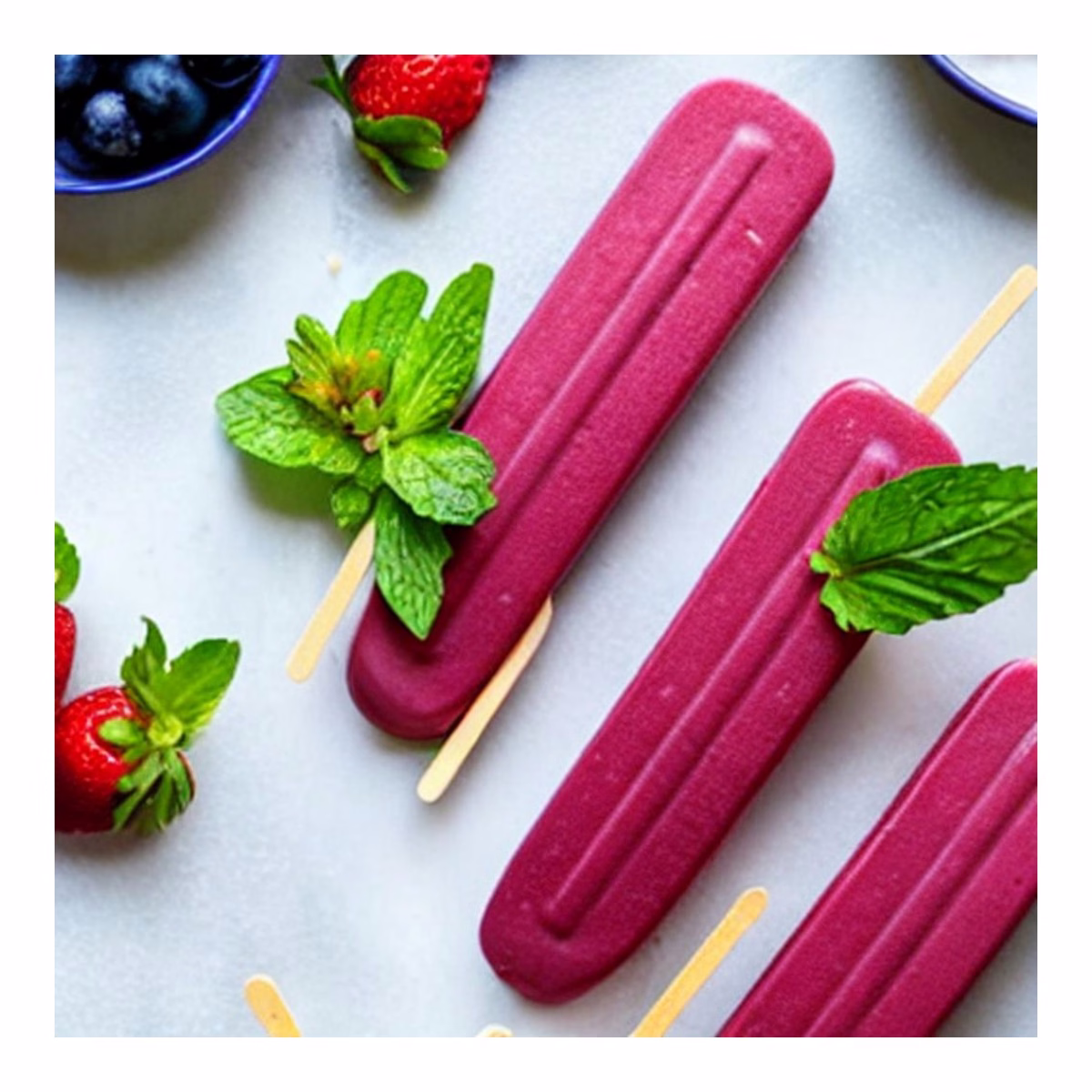 Berry Parfait Greek Yogurt Popsicles - Image 1