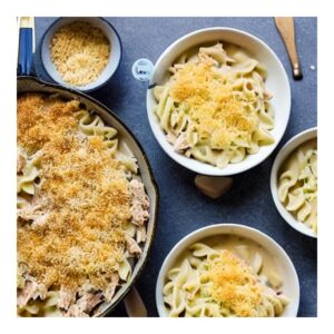 Creamy Tuna Noodle Casserole With Panko Topping Recipe From Scratch