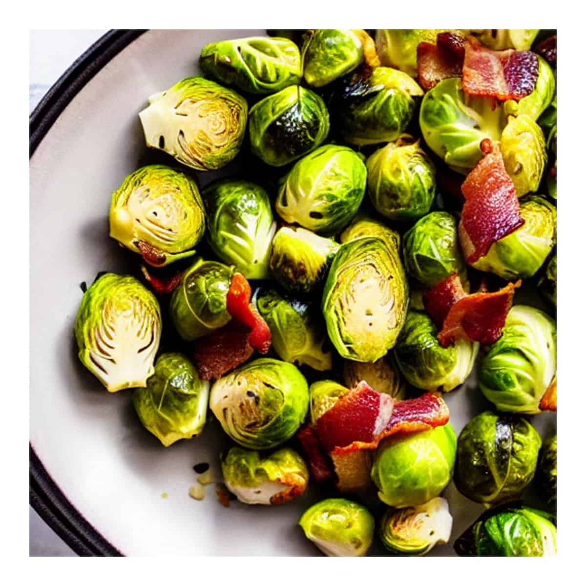 Dijon Mustard Brussel Sprouts With Bacon